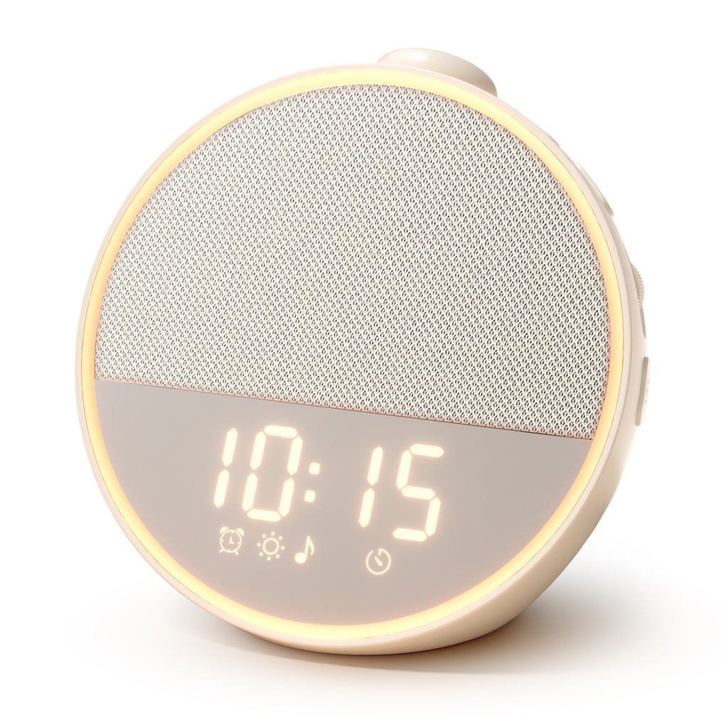 Narelu Sound Machine - Alarm Clock White Noise Sound Machine for Sleep, Night Light, 30 Soothing Sounds, 10 Gentle Alarms, Sleep Timer, Screen-Free Sleep Routine for Adults, Travel, Nightstand, Office