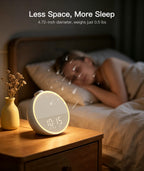 Narelu Sound Machine - Alarm Clock White Noise Sound Machine for Sleep, Night Light, 30 Soothing Sounds, 10 Gentle Alarms, Sleep Timer, Screen-Free Sleep Routine for Adults, Travel, Nightstand, Office